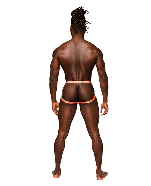 Rude Awakening Mesh Ring Jock Neon Orange L/XL